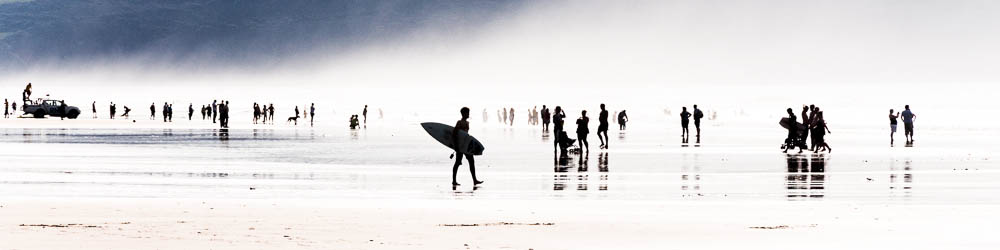 Woolacombe Beach Silhouettes