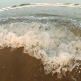 shore break with a GoPro at woolacombe