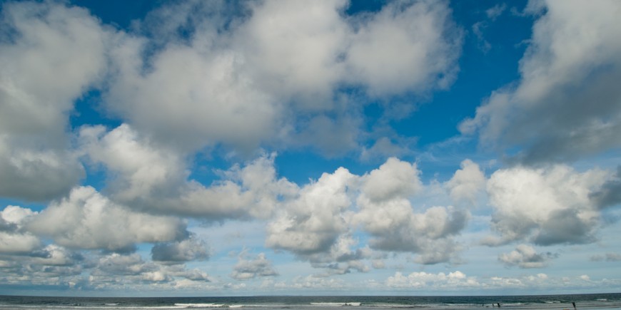 Puffy white clouds