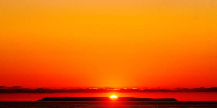 Sunset over Lundy